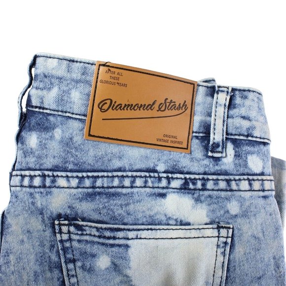 Diamond Stash Women Blue Regular Fit Medium Wash Distressed Skinny Jeans Size 7‎ - Picture 5 of 6
